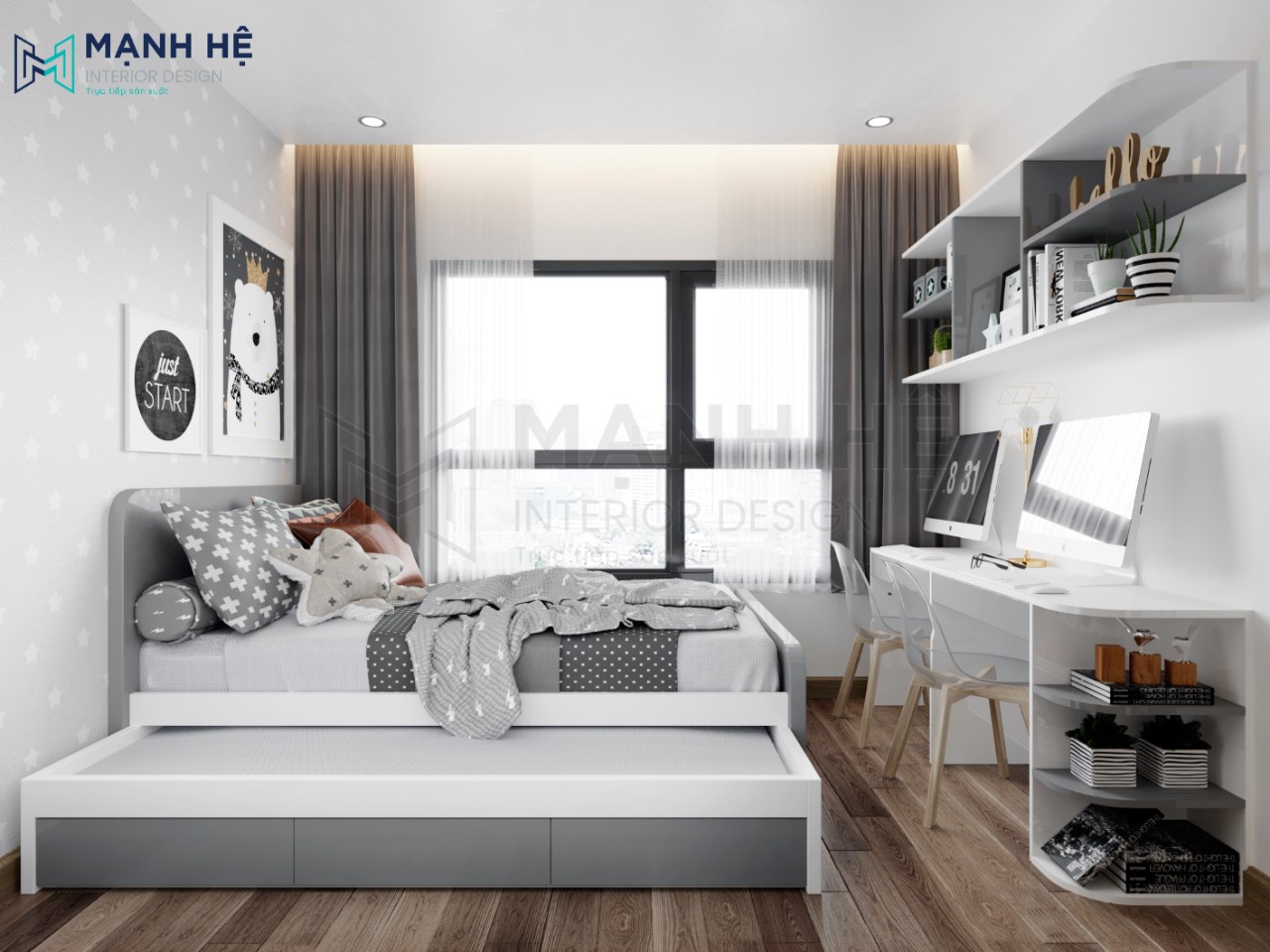 giường ngủ kéo ra thành chiếc giường thứ 2