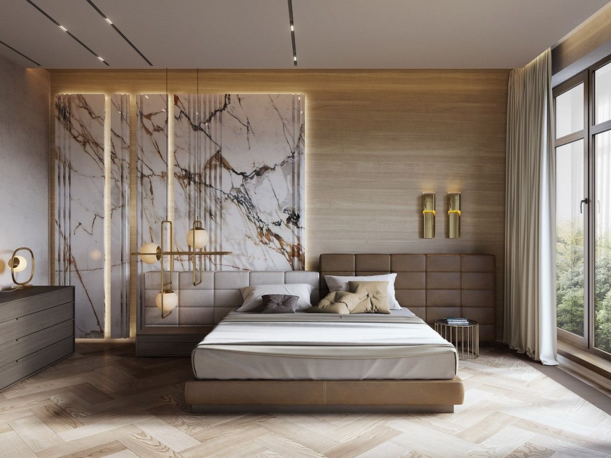 Đi đèn led sau vách đá ốp tường
