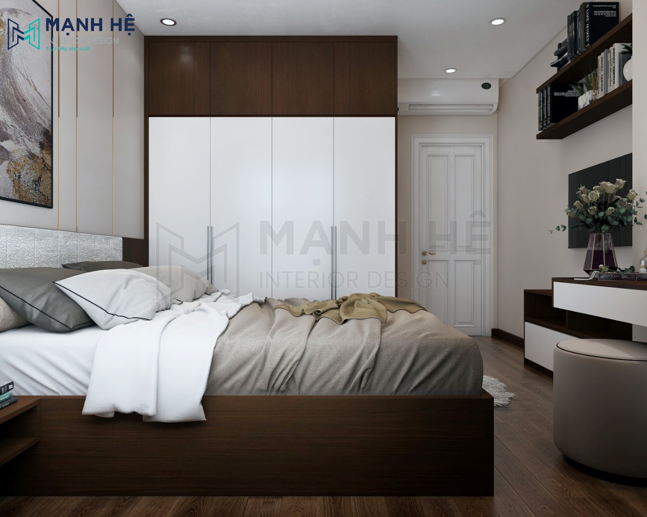 tủ quần áo đụng trần