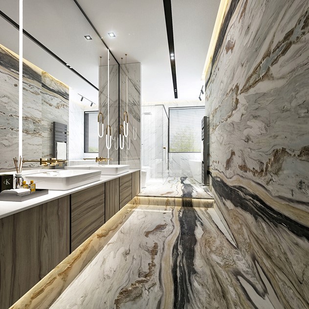 Đá Granite ốp tường nhà vệ sinh
