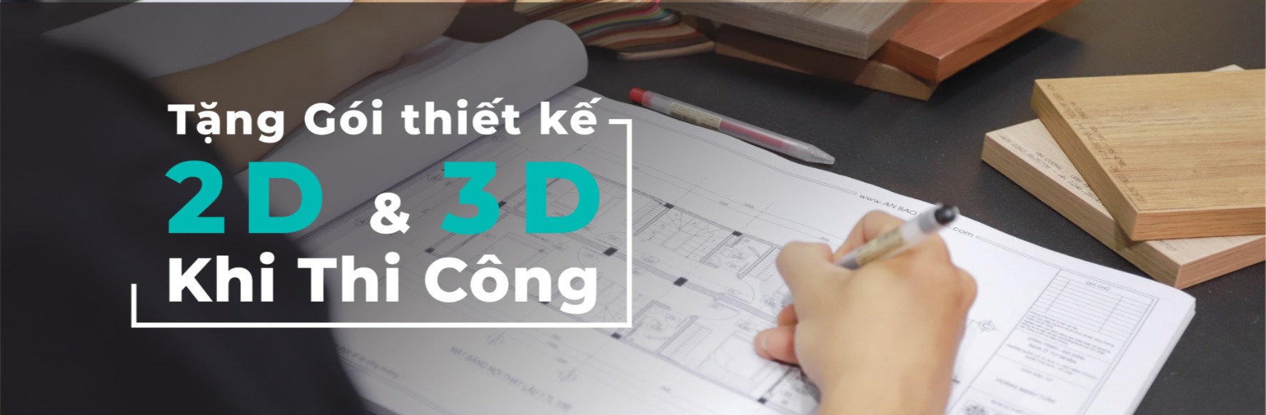 tặng gói thiết kế khi thi công