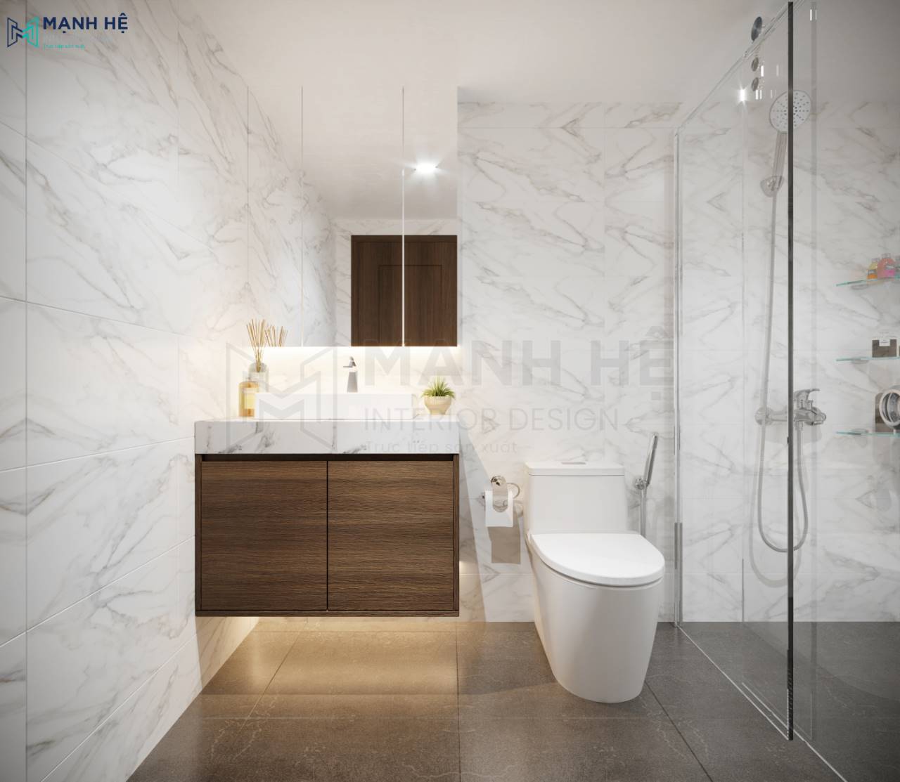 Gạch ốp tường nhà vệ sinh