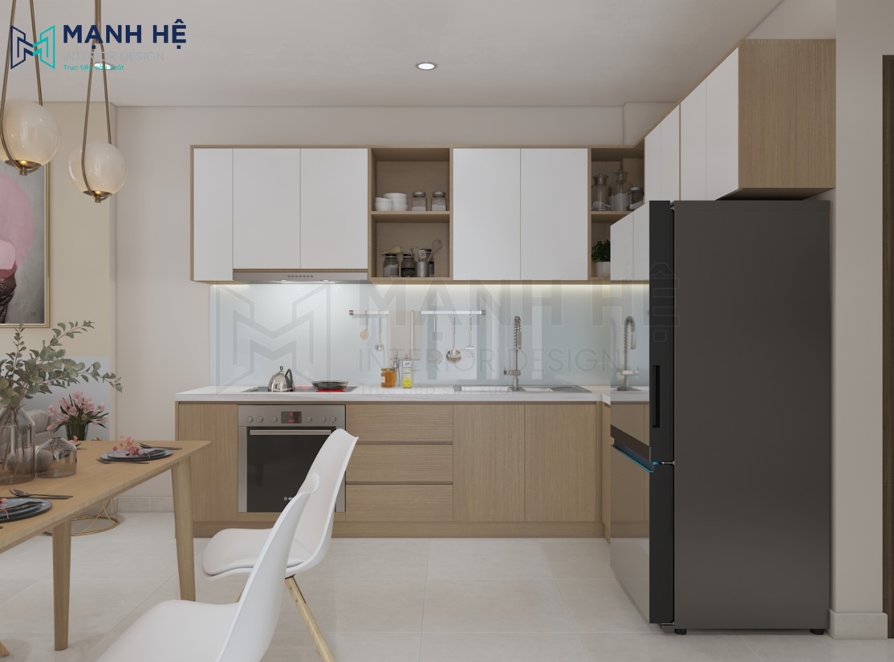 tủ bếp chữ L đẹp