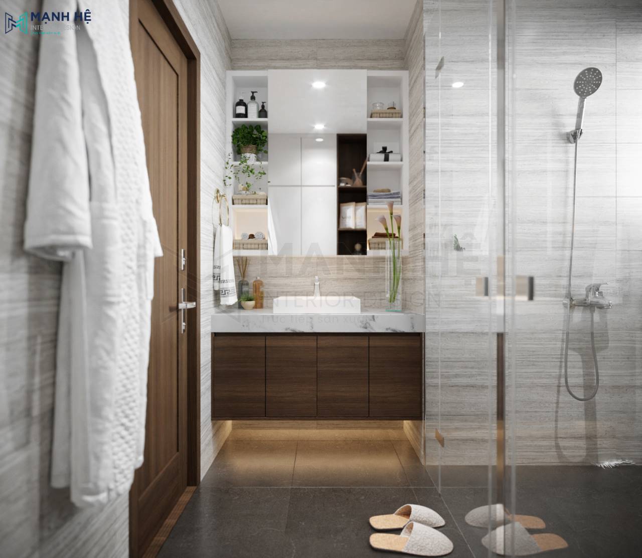 Tủ gỗ nhựa dưới lavabo