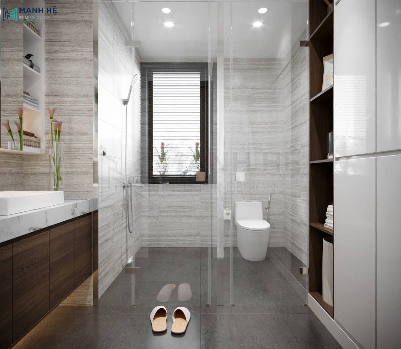 Gạch ốp tường nhà vệ sinh