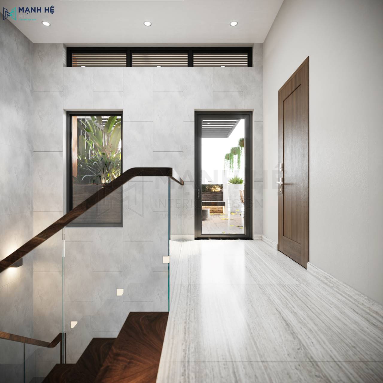Khu vực sảnh tầng 2 nhà biệt thự