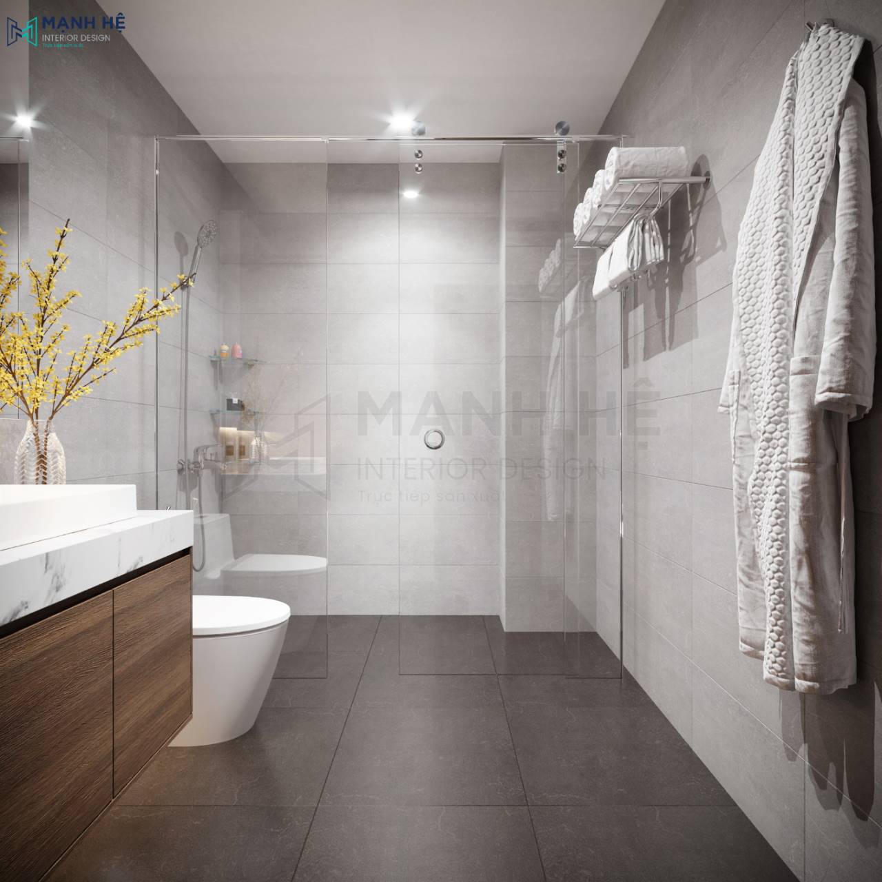 Gạch lát tường nhà vệ sinh