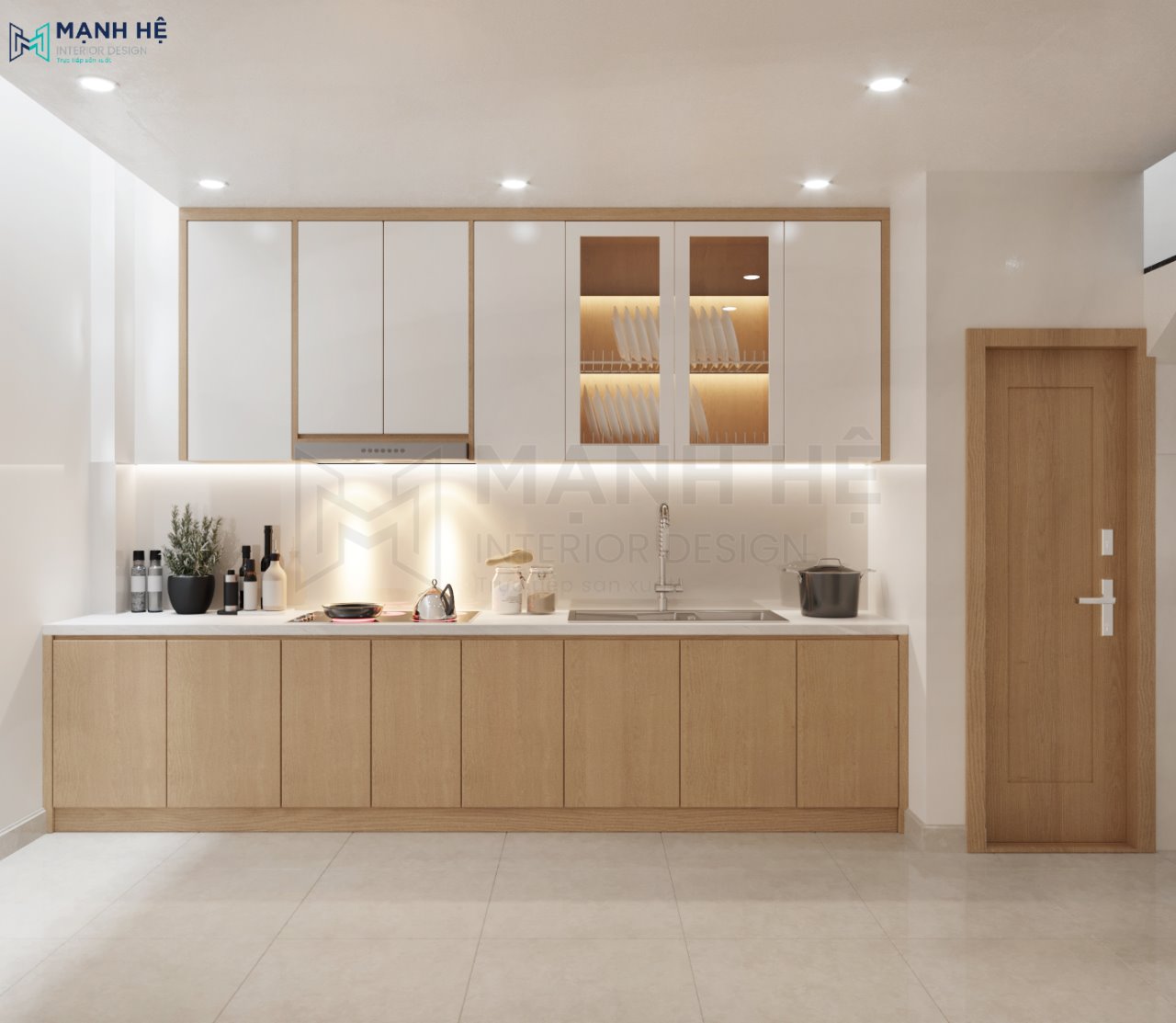 tủ bếp gỗ công nghiệp đẹp
