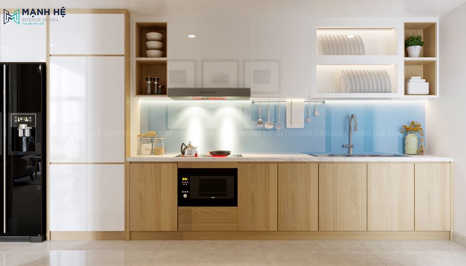 tủ bếp gỗ công nghiệp đẹp