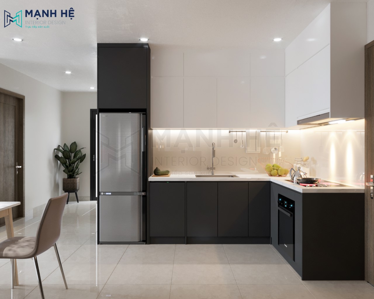 tủ bếp gỗ công nghiệp đẹp