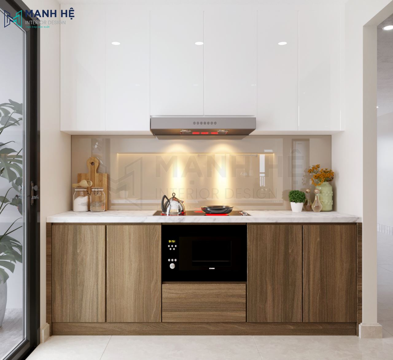 tủ bếp gỗ công nghiệp đẹp