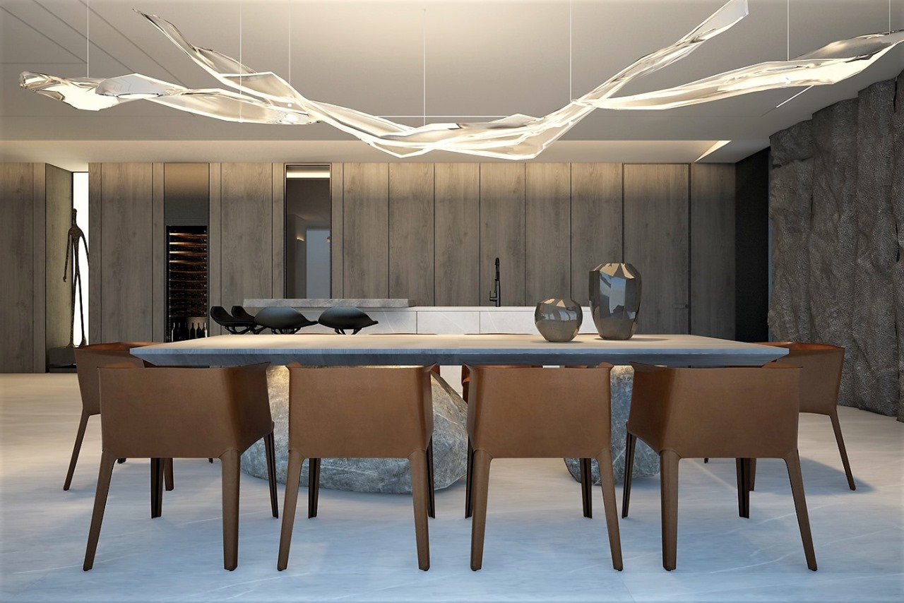 bàn ăn căn hộ penthouse