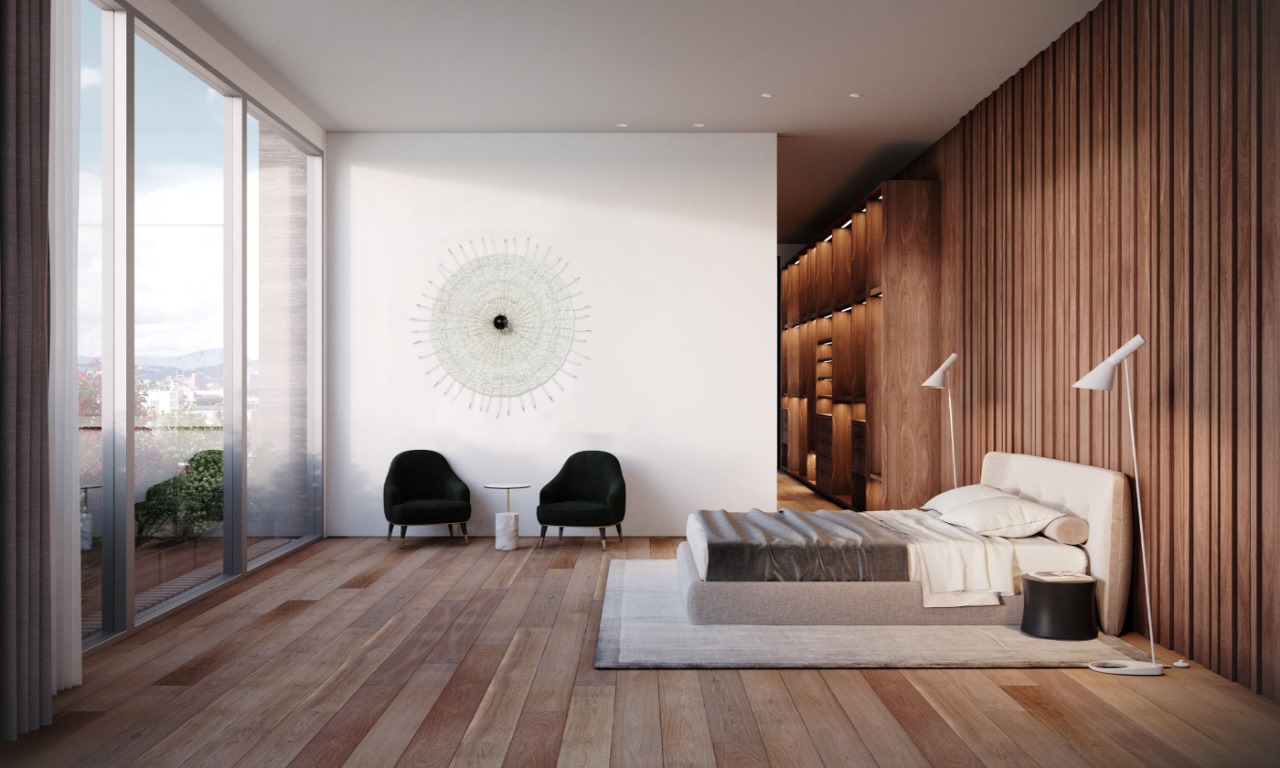 phòng ngủ căn hộ penthouse