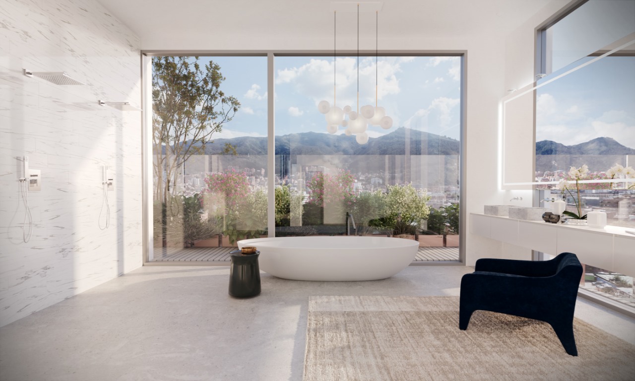 phòng tắm căn hộ penthouse