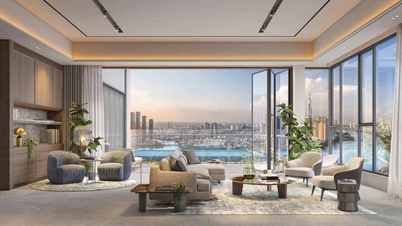 nội thất căn hộ penthouse