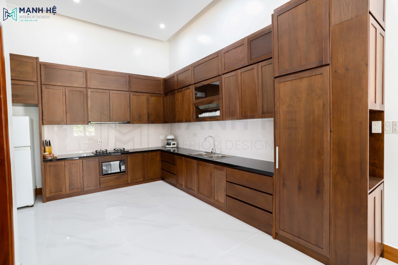 Thiết kế ô chứa tủ lạnh và lò nướng gọn gàng