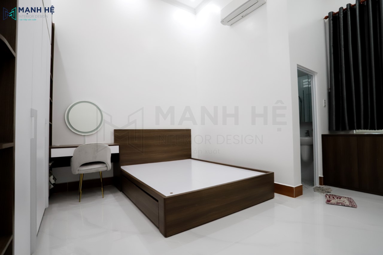 Tổng thể không gian phòng ngủ rộng rãi