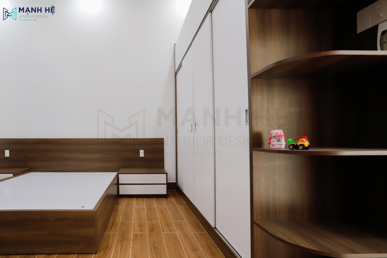 Thi công tab đầu giường nhỏ gọn