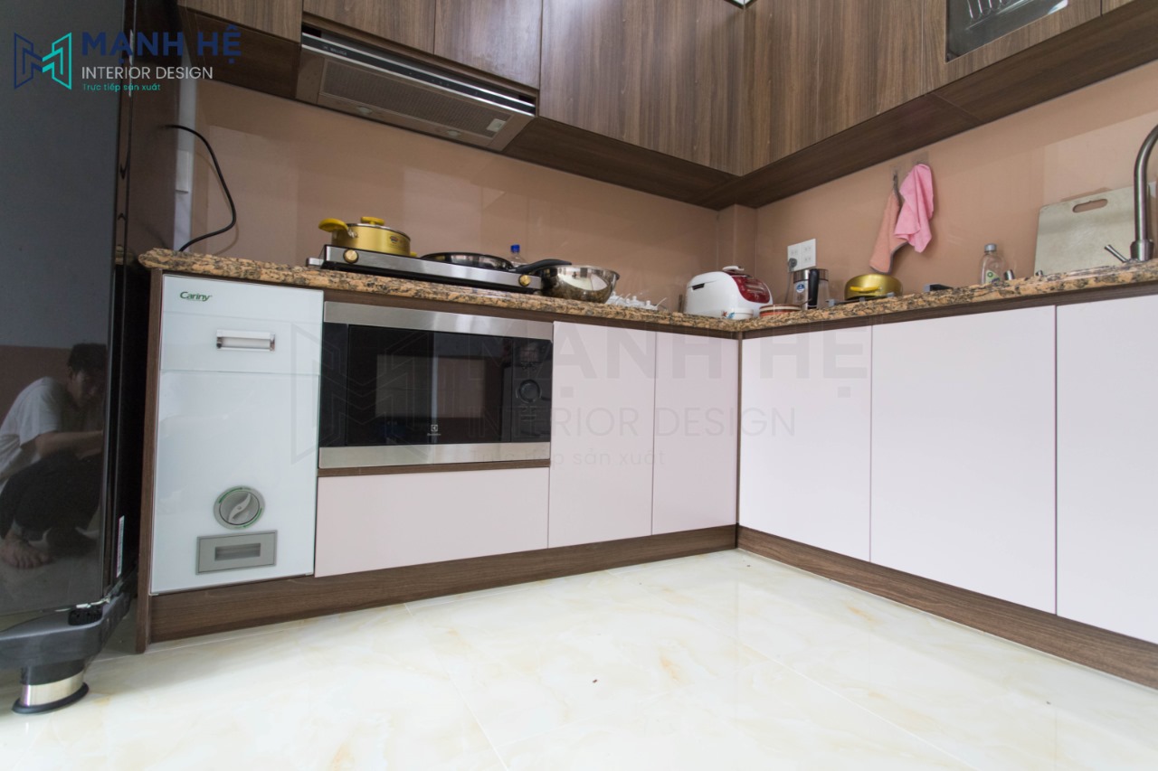 thi công hệ tủ bếp dưới