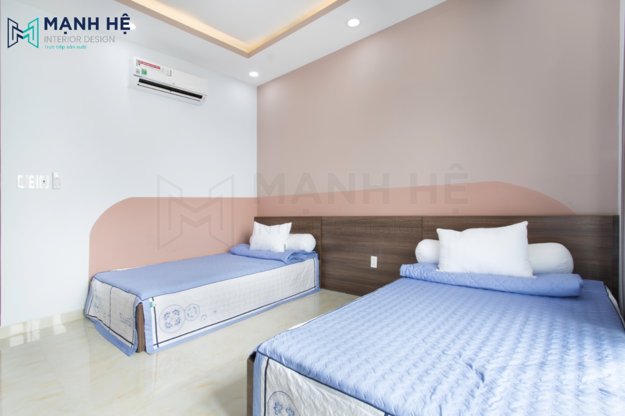 thi công phòng ngủ giường đôi