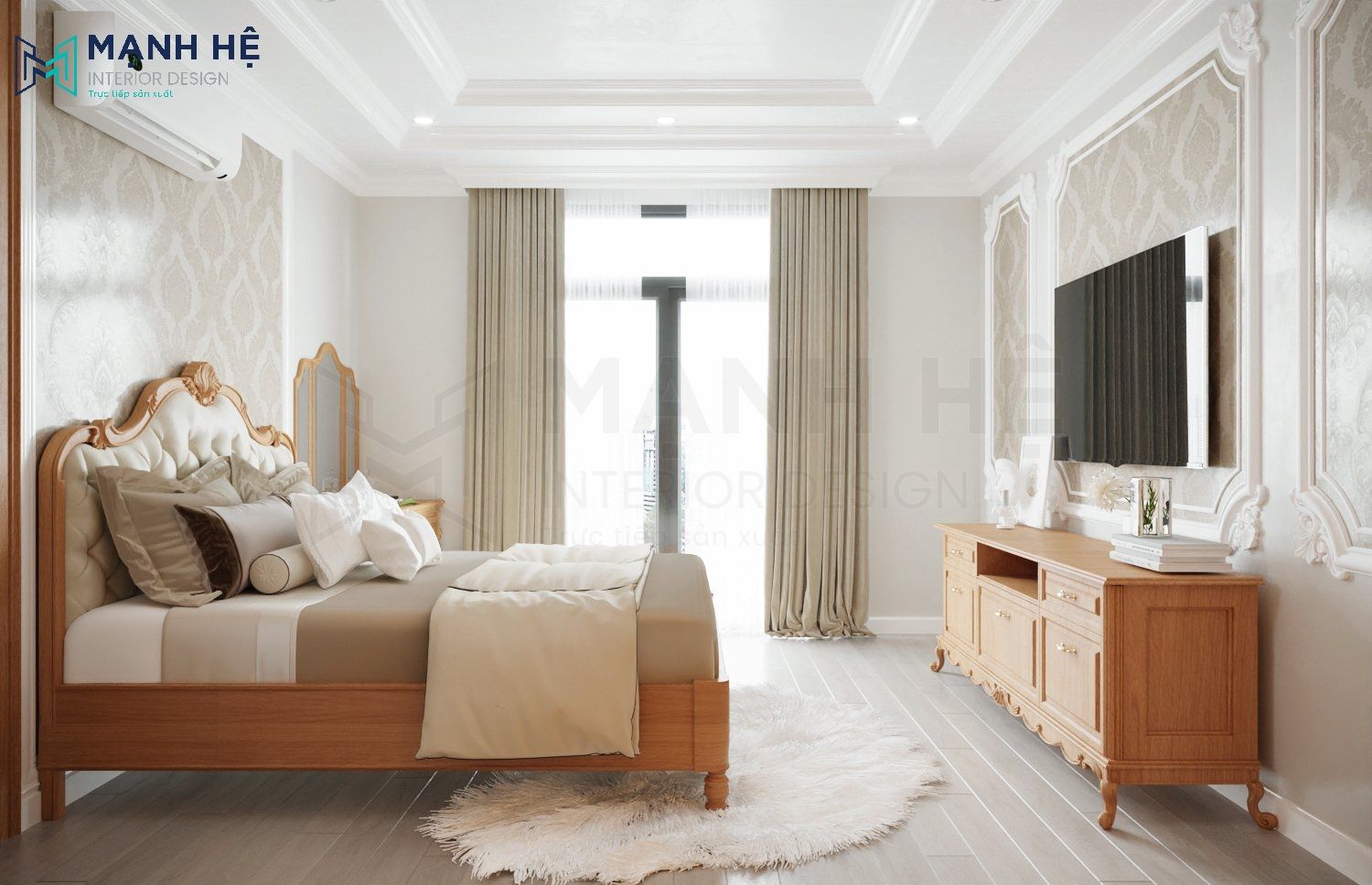 giường ngủ tân cổ điển