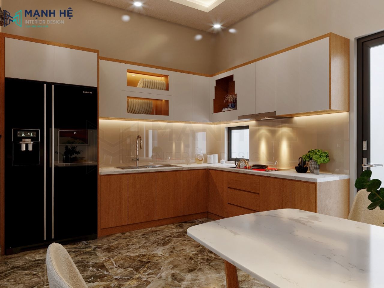 tủ lạnh màu đen lớn