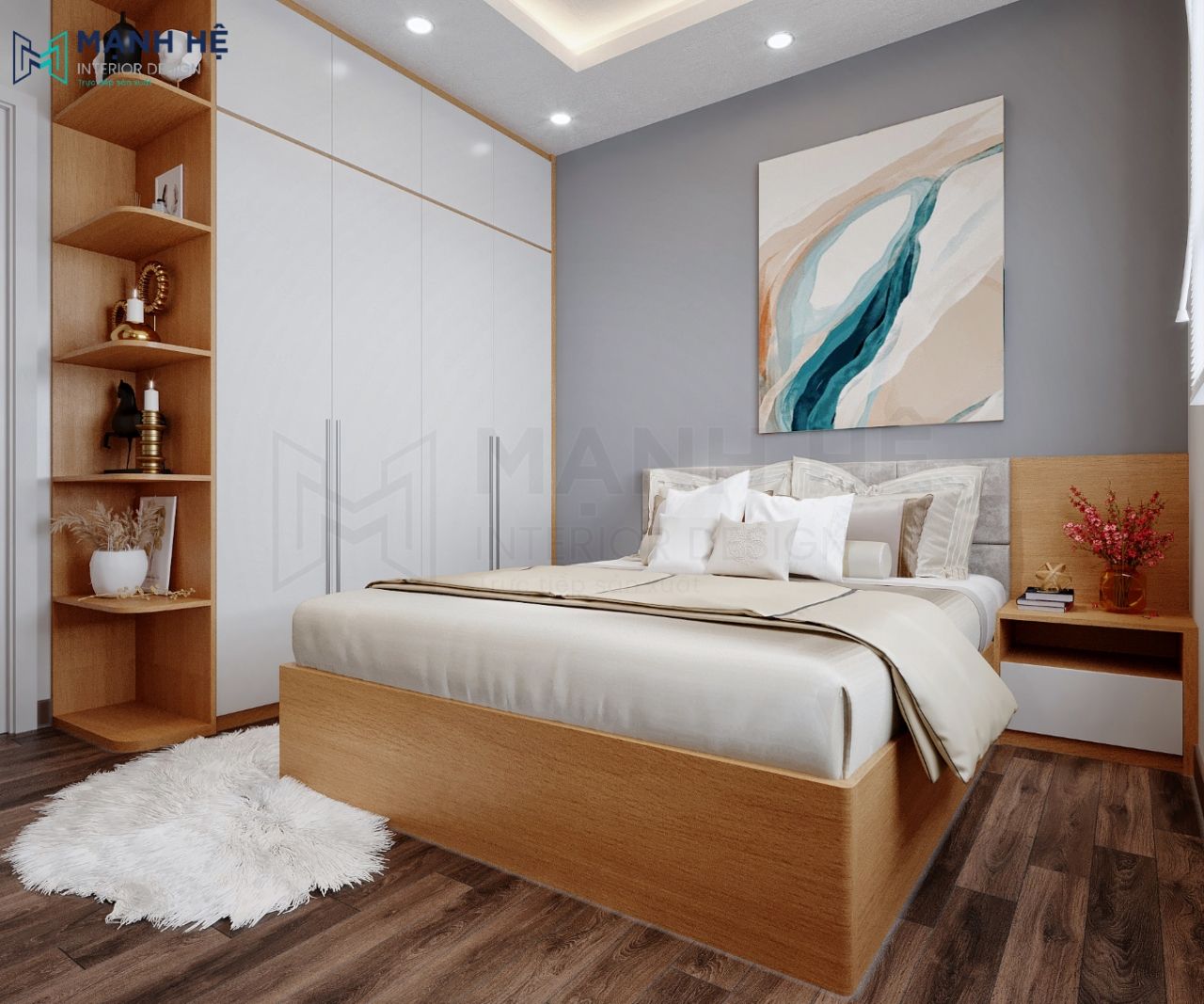 tủ quần áo cao chạm trần