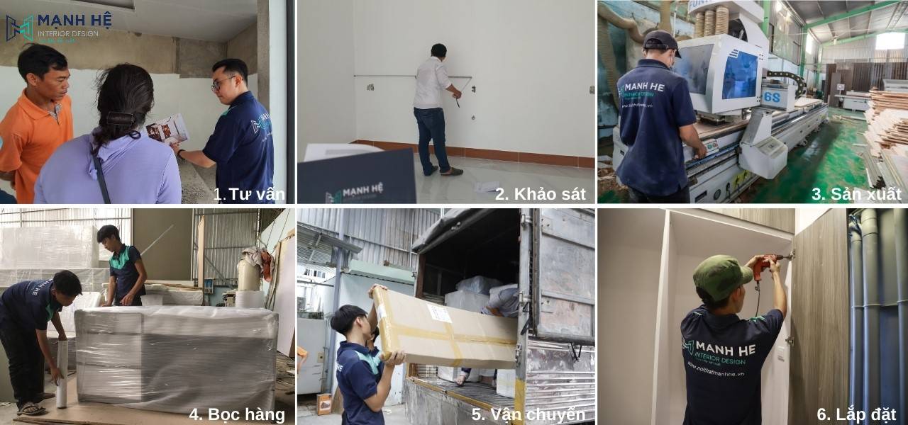Quy trình sản xuất thi công nội thất