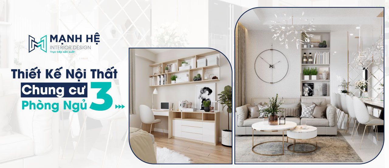thiết kế nội thất chung cư 3 phòng ngủ