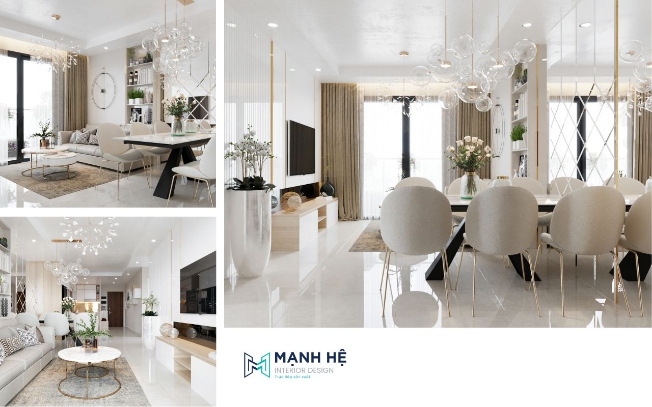 Trang trí nội thất căn hộ chung cư 2 phòng ngủ độc đáo