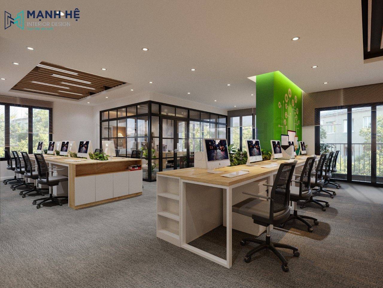 không gian phong làm việc lớn