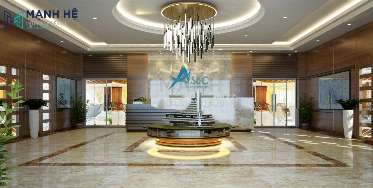 thiết kế quầy lễ tân