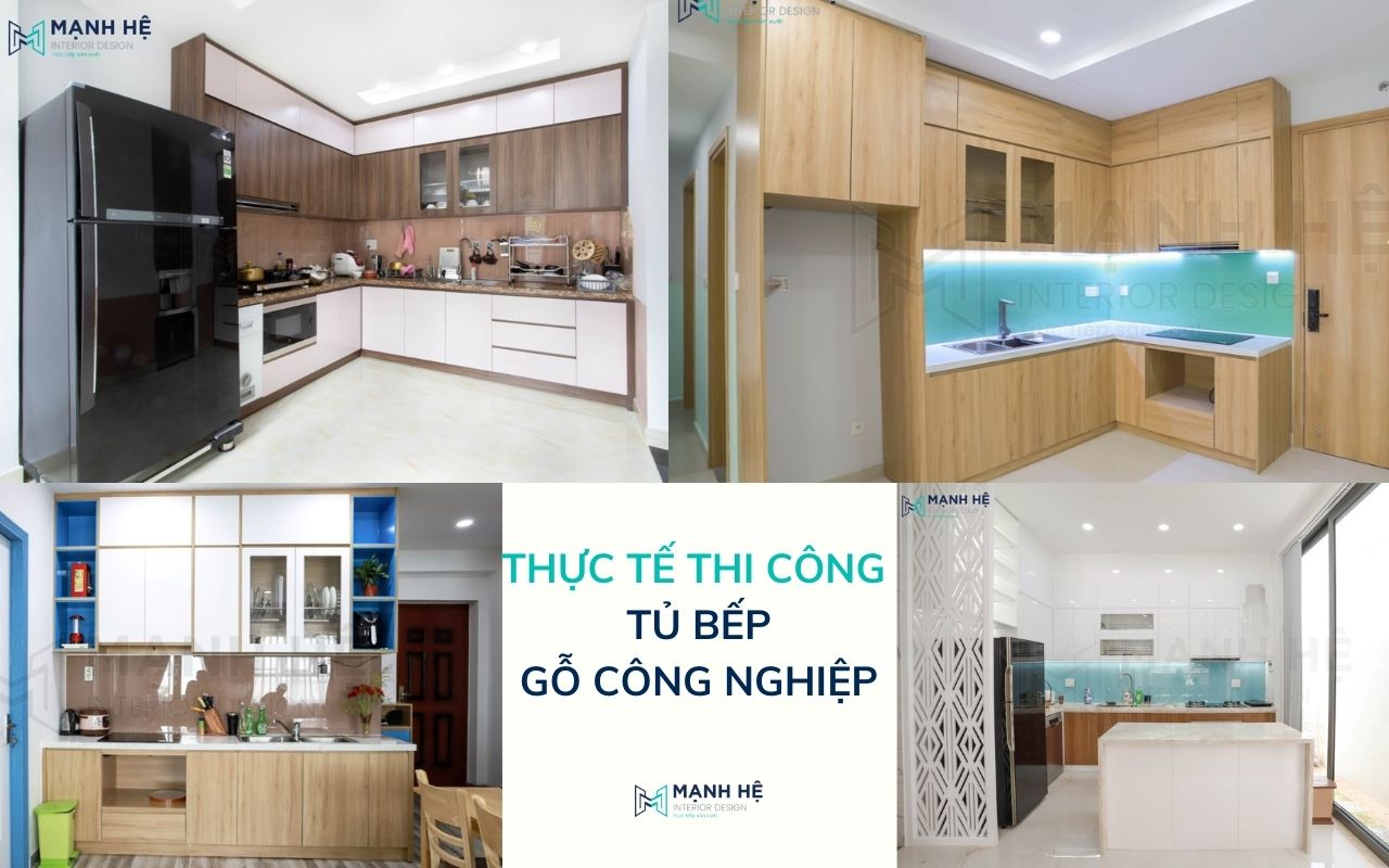 thi công tủ bếp gỗ công nghiệp