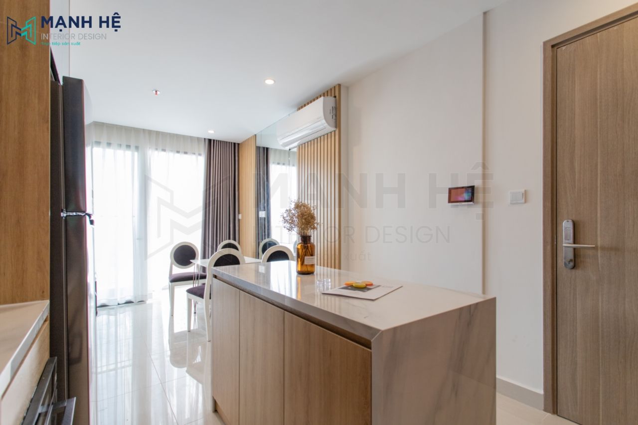 bàn đảo bếp acrylic