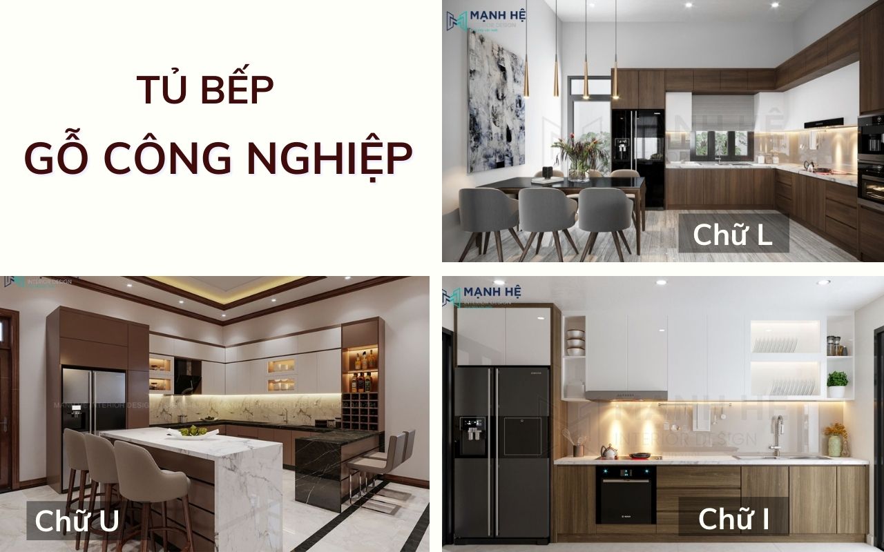 tủ bếp gỗ công nghiệp