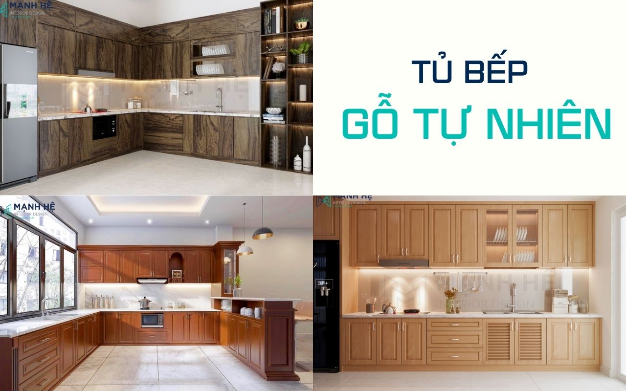 tủ bếp gỗ tự nhiên