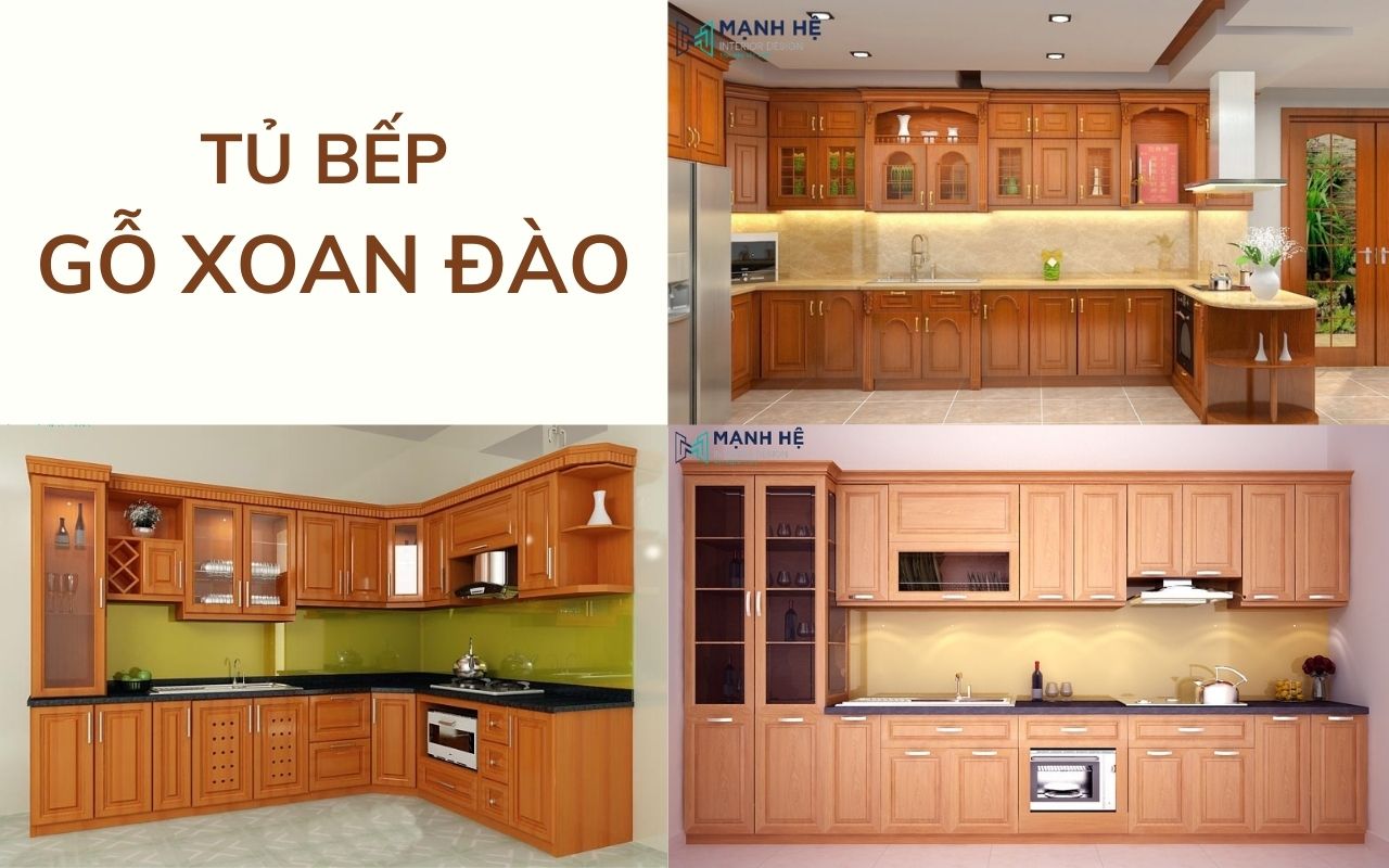 tủ bếp gỗ xoan đào