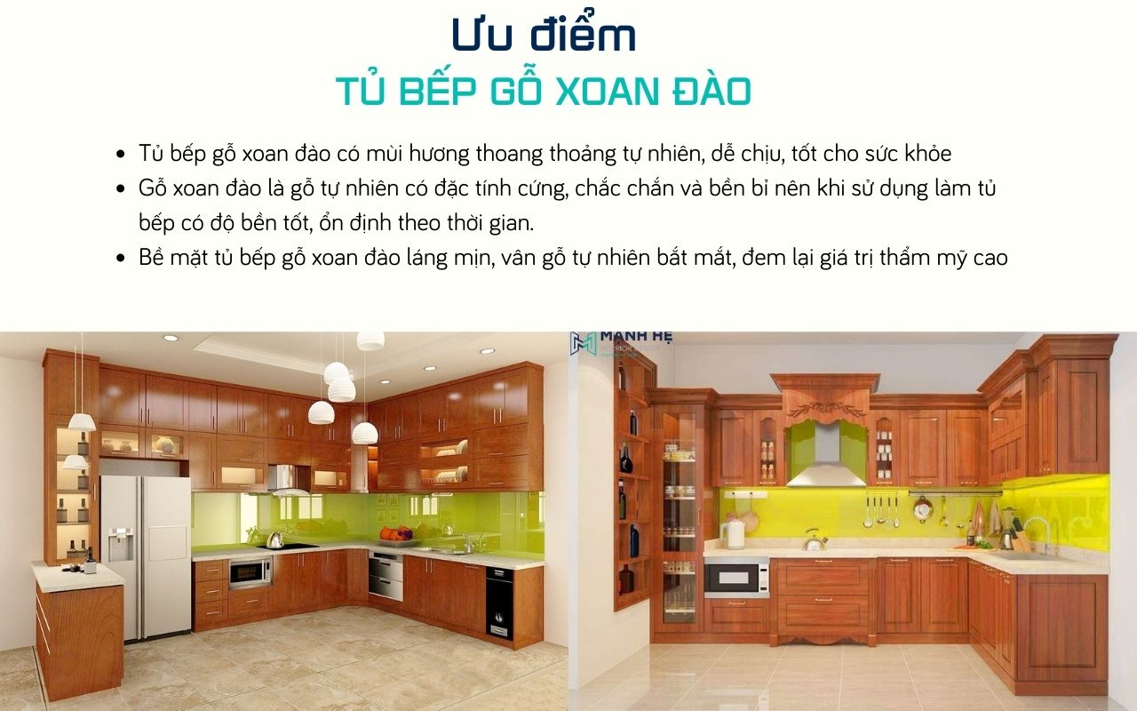 [So sánh] Nên làm tủ bếp gỗ Sồi hay tủ bếp gỗ Xoan đào?