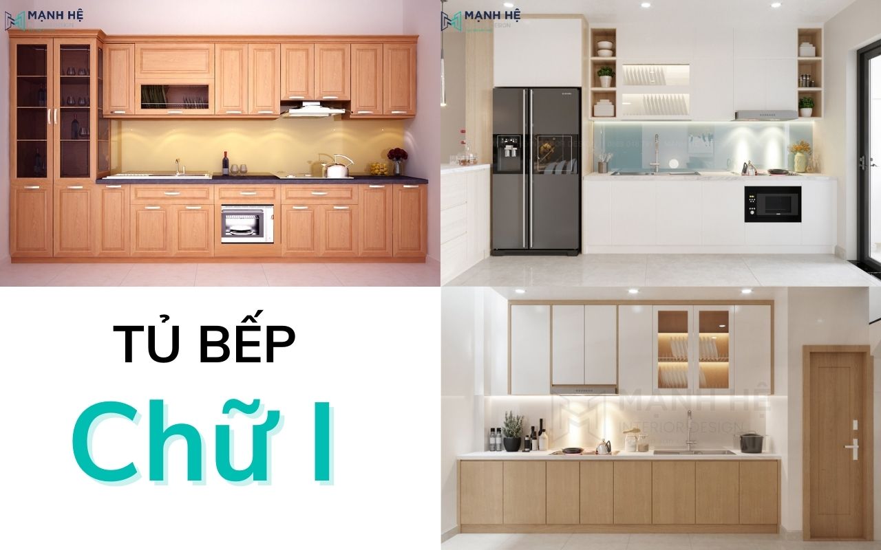 tủ bếp chữ i đẹp