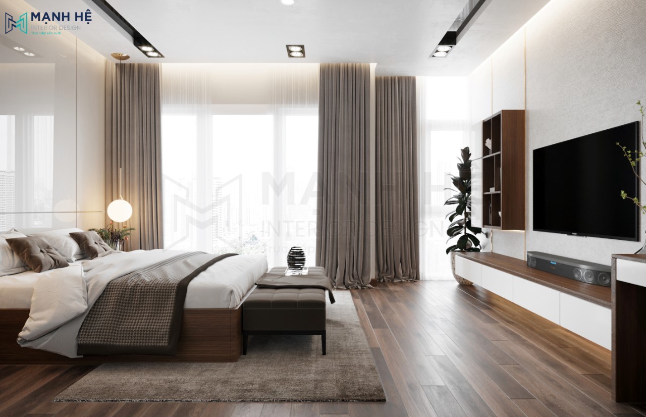 Tối ưu ánh sáng tự nhiên cho phòng ngủ master 30m2