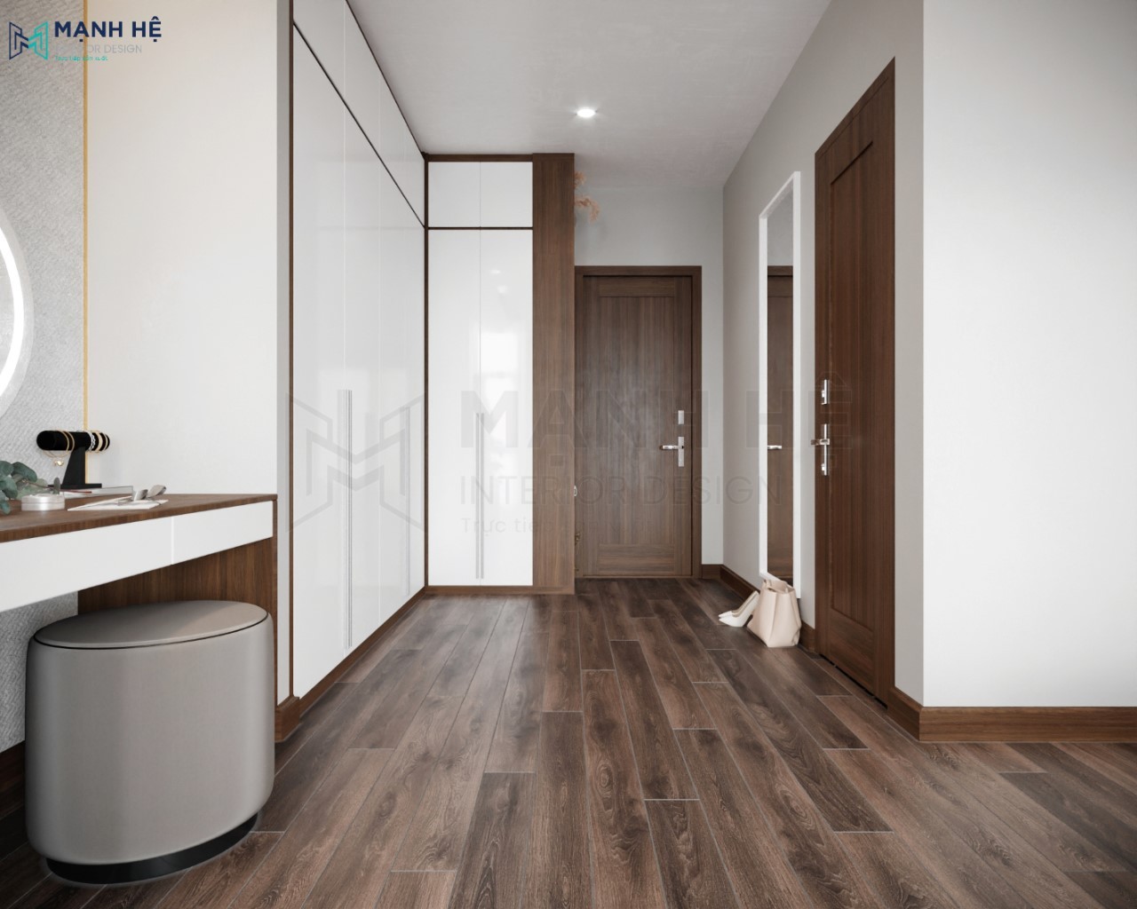 Sử dụng hệ đèn downlight cho phòng ngủ