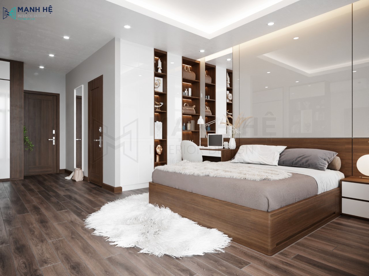 Giường ngủ đôi đẹp hiện đại 1m8x2m dành cho các cặp vợ chồng
