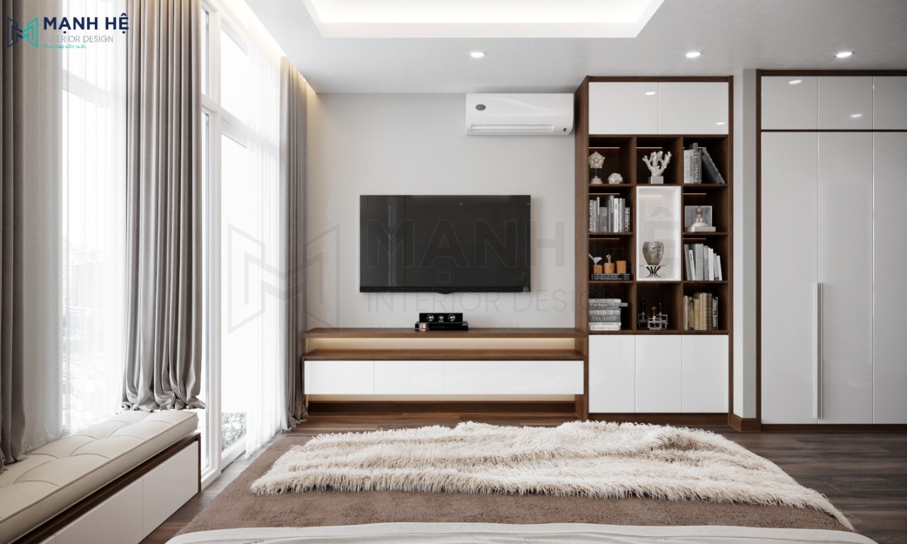 Kệ tivi treo tường phòng ngủ