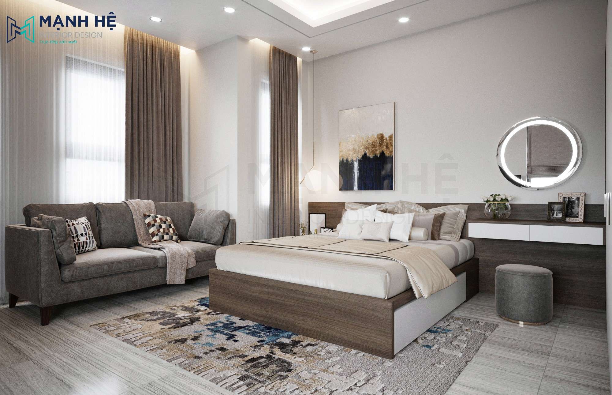 ghế sofa trong phòng ngủ