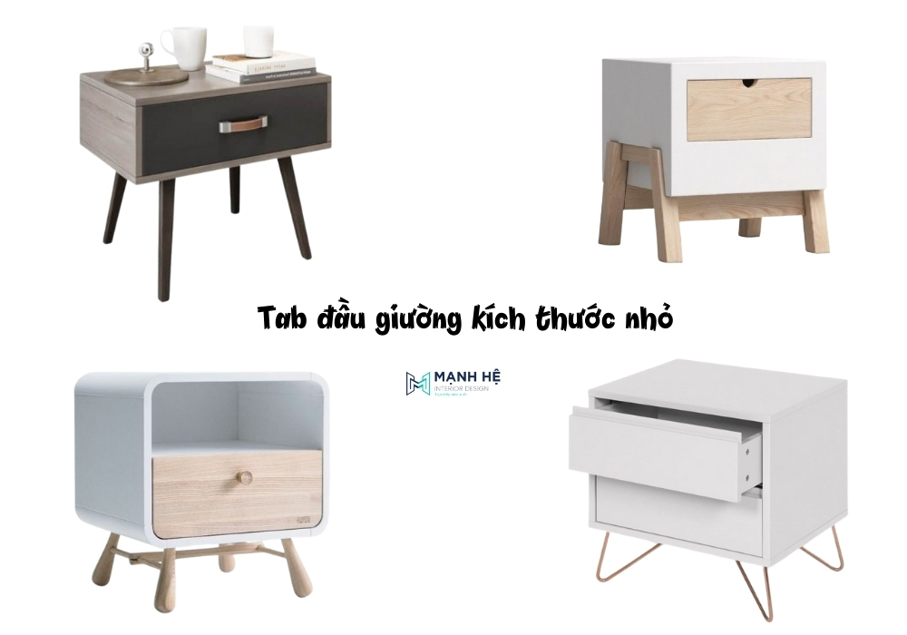 tab đầu giường kích thước nhỏ