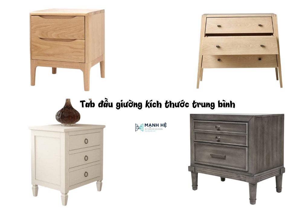 kích thước tab đầu giường trung bình