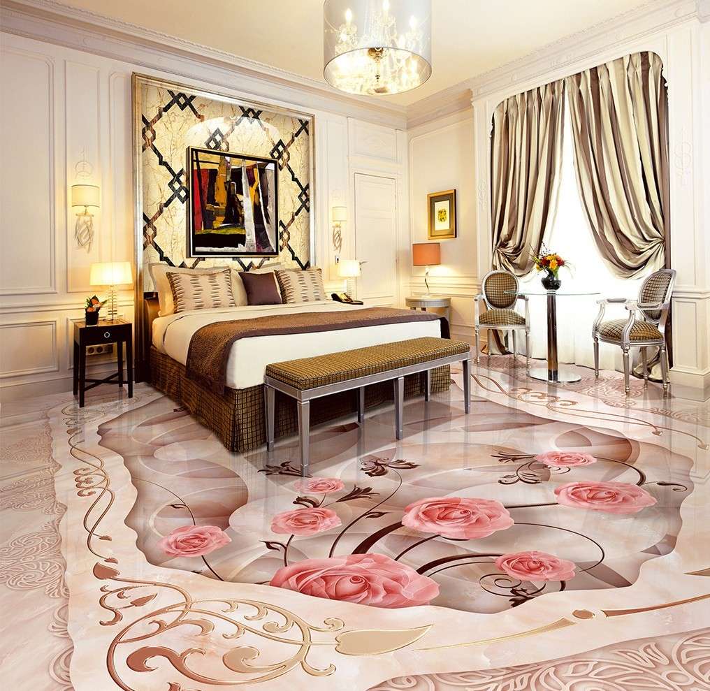 Gạch lát nền nhà 3D đẹp