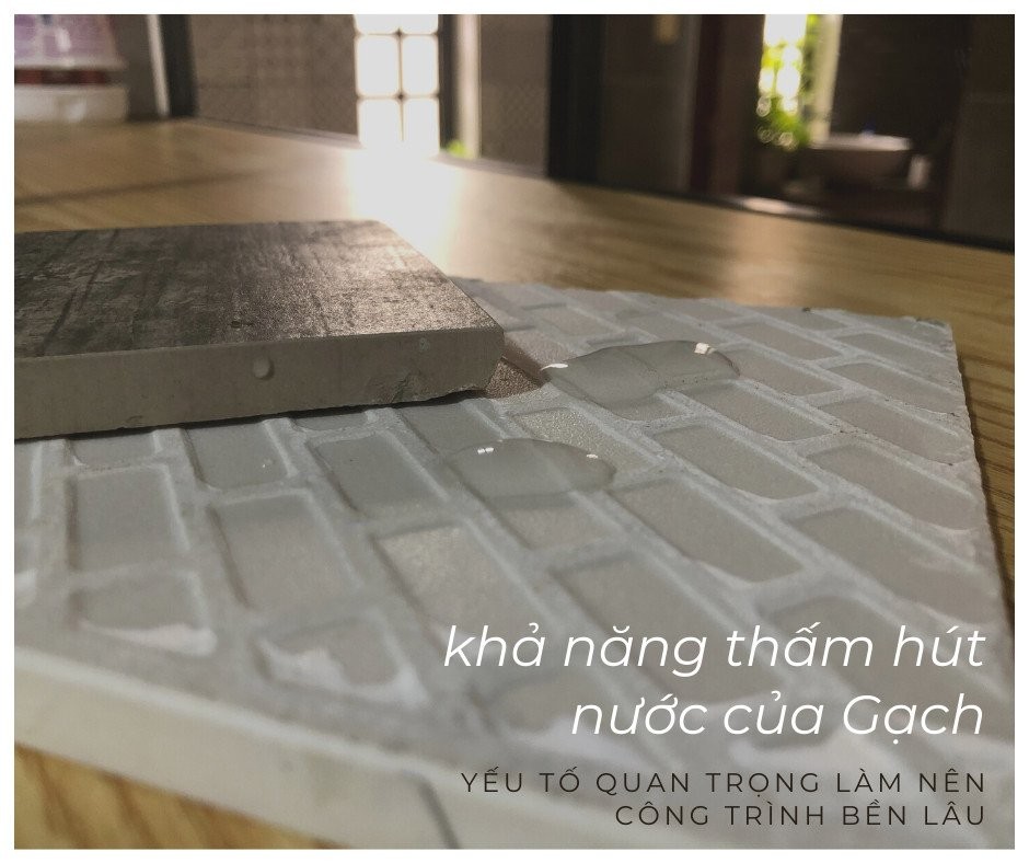 Khả năng thấm hút nước của Gạch
