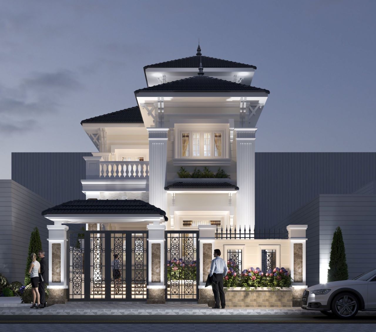 Thiết kế nhà phố tân cổ điển