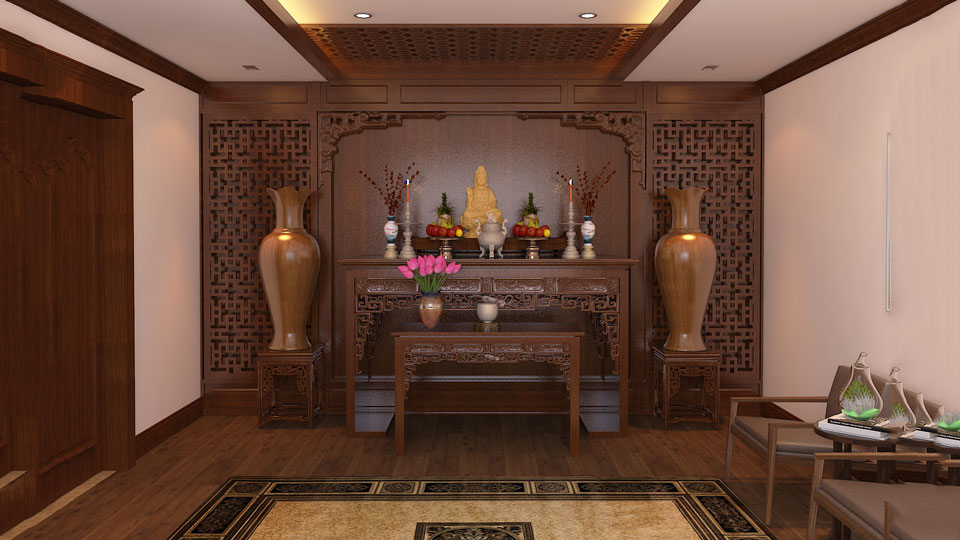 bàn thờ phật đẹp sang trọng